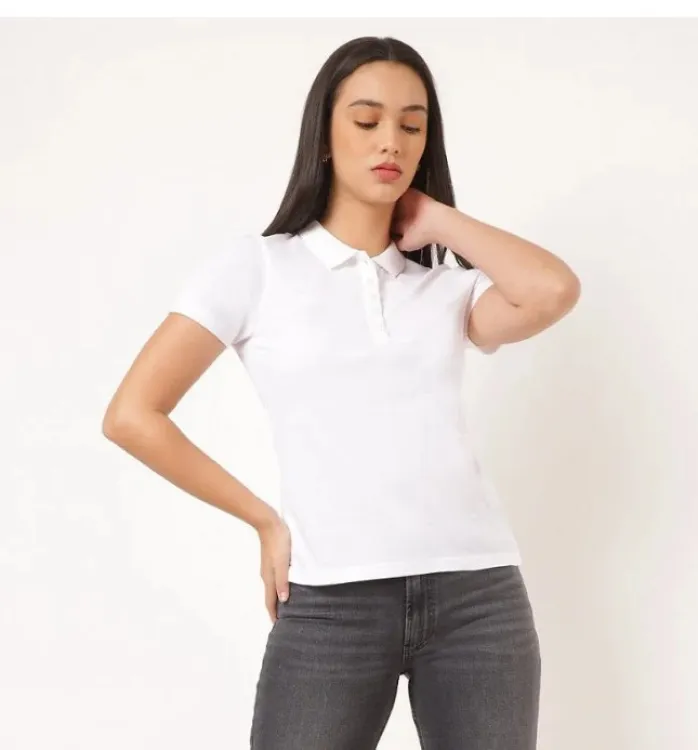 plain polo tshirt for women and girls 100% cotton pique polo tshirts